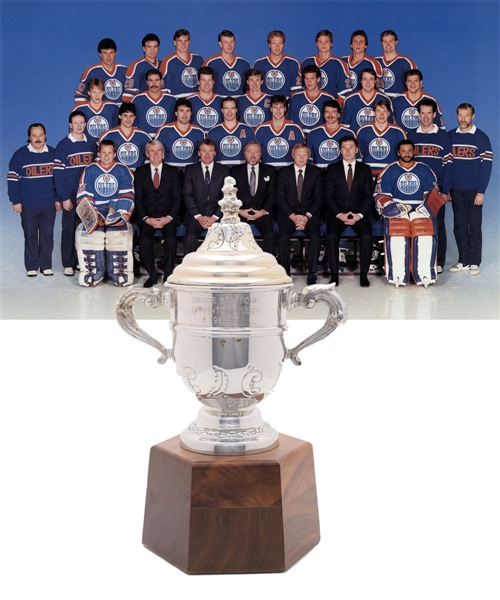 Barrie Staffords 1986-87 Edmonton Oilers Clarence Campbell Bowl Championship Trophy (11”)
