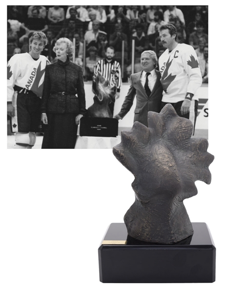 Barrie Staffords 1984 Canada Cup Team Canada Bronze Sculpture Trophy (9")