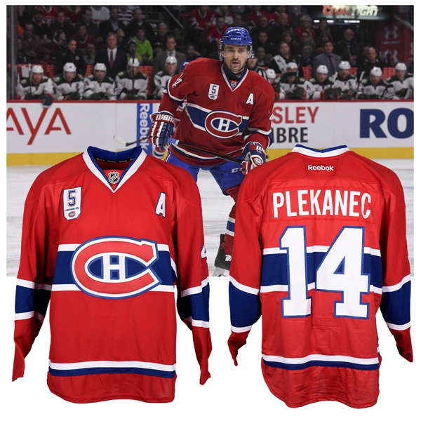 Tomas Plekanecs 2014-15 Montreal Canadiens "Guy Lapointe Night" Game-Worn Alternate Captains Jersey with Team LOA