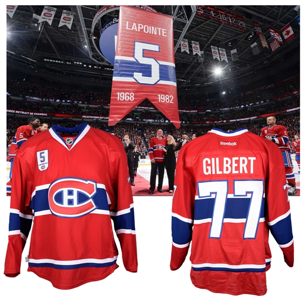 Tom Gilberts 2014-15 Montreal Canadiens "Guy Lapointe Night" Game-Worn Jersey with Team LOA