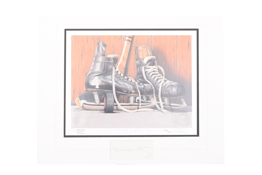 Bobby Orr Signed "Vintage Skates" Original Artist Retouch Art Print (1/1) by Daniel Parry with COA 