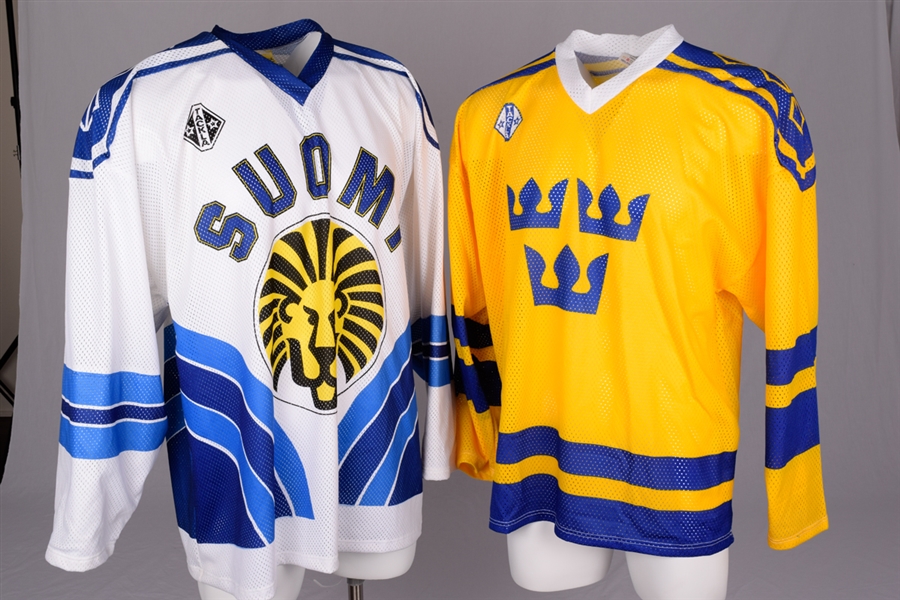 Finland and Sweden Hockey Jersey and Clothing Collection of 7
