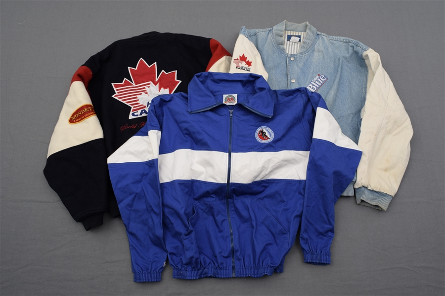 Huge Various International Hockey and Other Memorabilia Collection with Jackets, Equipment Bags and More!