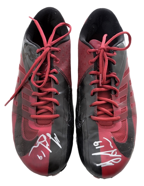 S.J. Greens 2014 Montreal Alouettes Signed Game-Used Cleats and Gloves