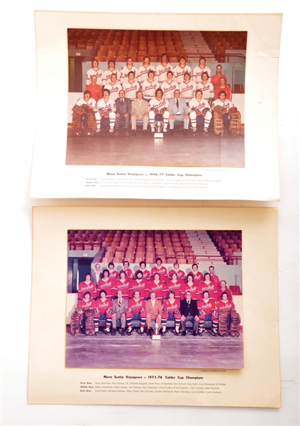 Nova Scotia Voyageurs 1975-76 and 1976-77 Calder Cup Champions Official Team Pictures (2) 