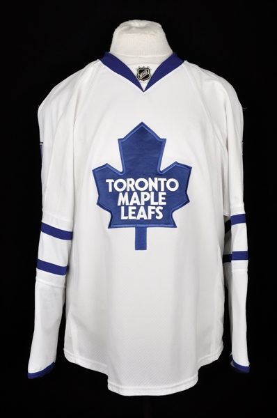 Ian Whites 2009-10 Toronto Maple Leafs Game-Worn Jersey with Team LOA - Photo-Matched!