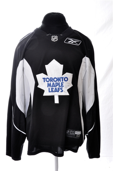 Jean-Sebastien Gigueres 2009-10 Toronto Maple Leafs Practice-Worn Jersey with LOA