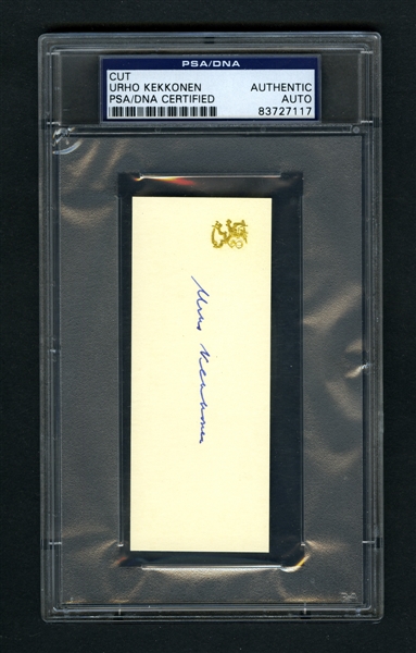 Urho Kekkonen Finland President (1956-82) Signed Cut - PSA/DNA Certified