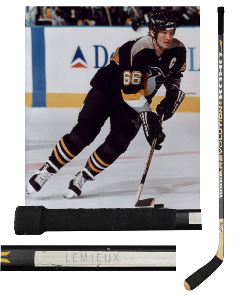 Mario Lemieuxs 1990s Pittsburgh Penguins Signed Koho Revolution Game-Used Stick