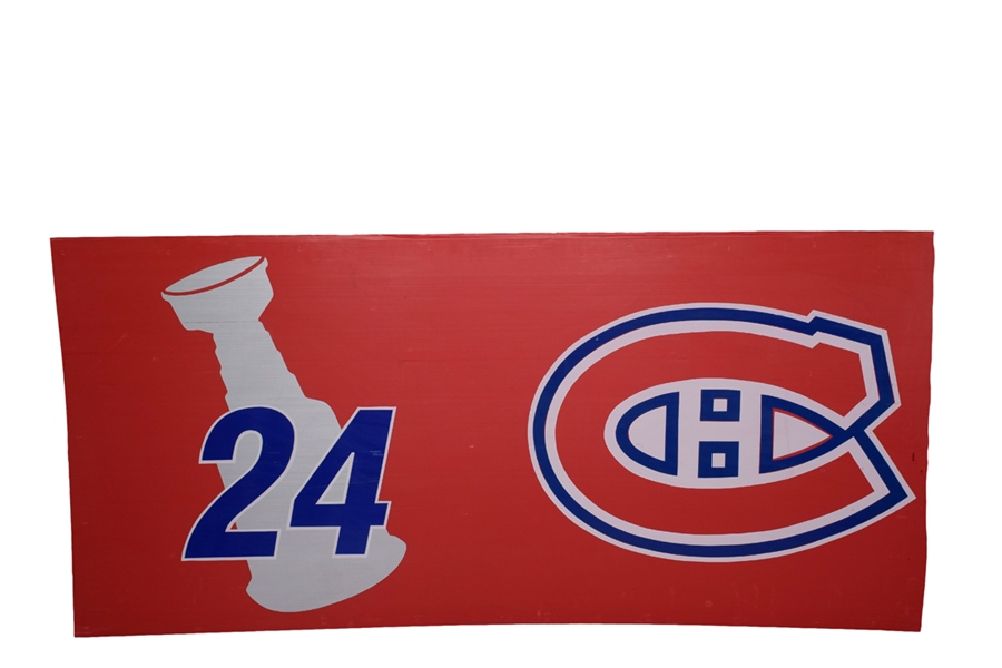 1993 Montreal Canadiens Stanley Cup Parade Sign, Flag and Photos
