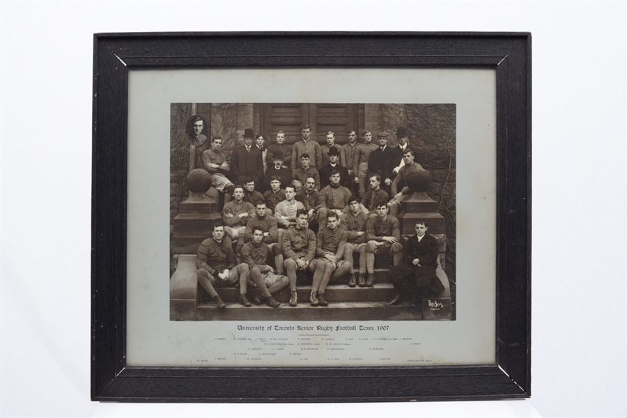 University of Toronto 1907 Senior Rugby Football Team Framed Photo (20 ½” x 24 ½”)