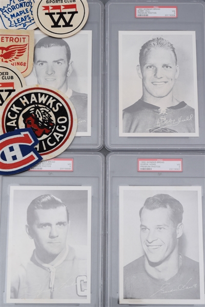 1960-61 Wonder Bread Sports Club PSA-Graded Premium Photo Set and Crests