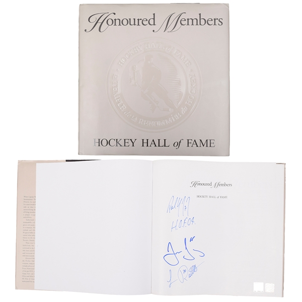 Honoured Members of the Hockey Hall of Fame Hardcover Book Signed by 52 with 9 Deceased HOFers