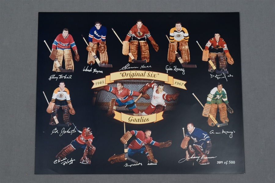 "Original Six" Goalies Multi-Signed Limited-Edition Photo #389/500