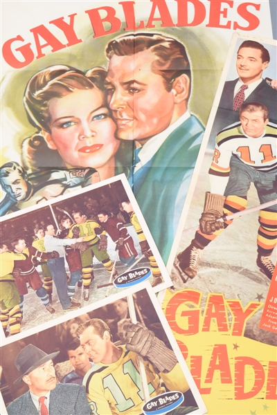 1946 "Gay Blades" Hockey Movie Poster and Lobby Card Collection of 10