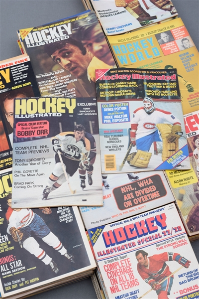 1962-79 Hockey World and Hockey Illustrated Hockey Magazine Collection of 173