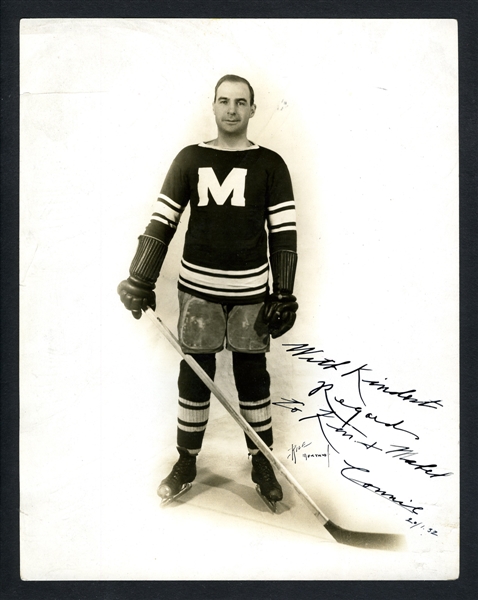 Deceased HOFer Lionel Conacher Vintage-Signed Montreal Maroons Photo