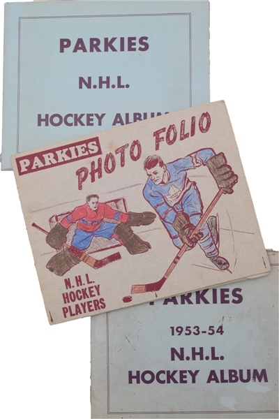 1952-53, 1953-54 and 1954-55 Parkhurst Hockey Card Albums