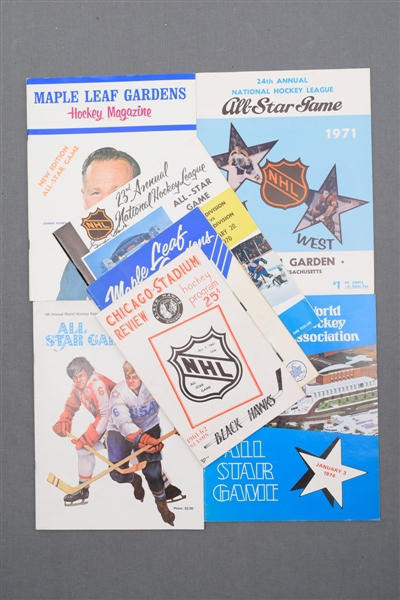 NHL and WHA All-Star Game 1961-76 Program Collection of 7