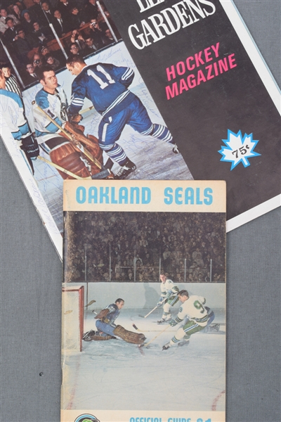 Oakland Seals 1969-70 Team-Signed Program and 1968-69 Media Guide