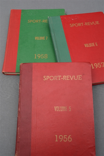 1956, 1957 and 1958 Sport-Revue Hockey Magazine Complete Binded Issues
