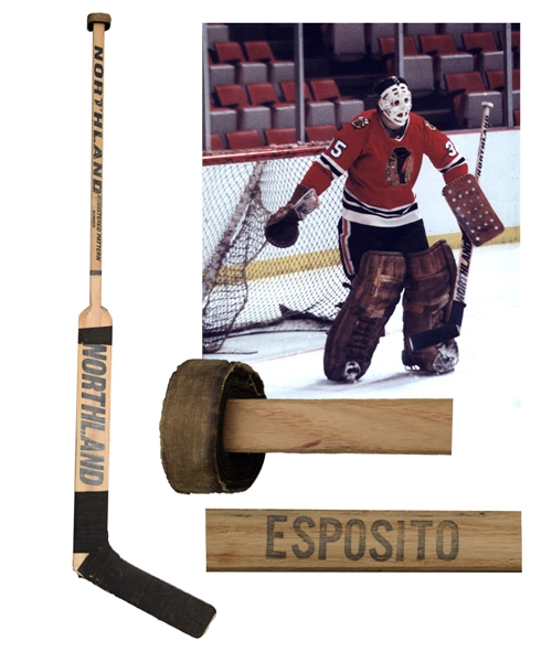 Tony Espositos Early-1980s Chicago Black Hawks Northland Game-Used Stick