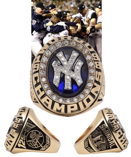 New York Yankees 1998 World Series Championship 14K Gold and Diamond Ring in Presentation Box