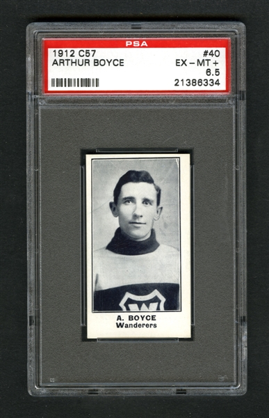 1912-13 Imperial Tobacco C57 Hockey Card #40 Arthur "Art" Boyce RC - Graded PSA 6.5 - Highest Graded!