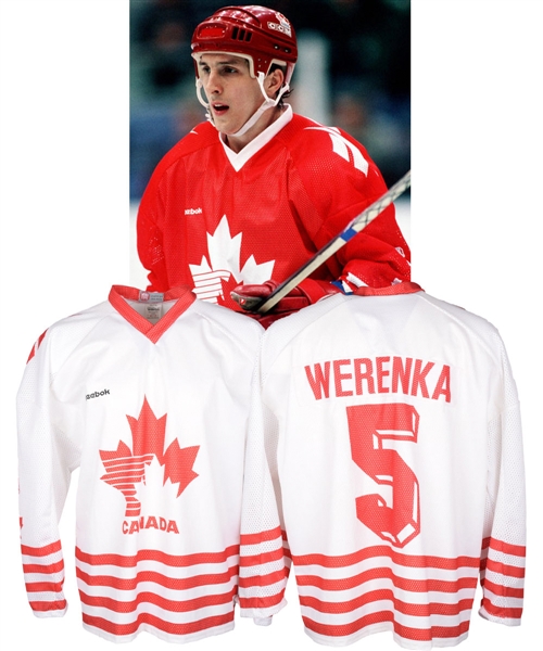 Brad Werenkas 1994 Lillehammer Winter Olympics Team Canada Game Jersey