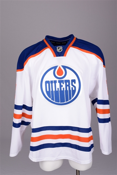 Jeff Petrys 2014-15 Edmonton Oilers "Battle of Alberta" Signed Game-Worn Jersey with Team LOA