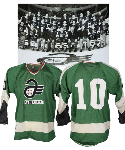Late-1960s AHL Quebec Aces #10 Game-Worn Jersey - Team Repairs!