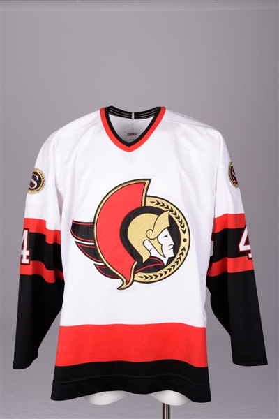 Chris Phillips 1998-99 Ottawa Senators Game-Worn Jersey with Team LOA - Worn in Gretzkys Last Game in Canada! 