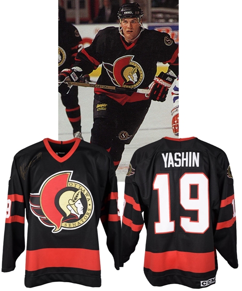 Alexei Yashins 1993-94 Ottawa Senators Signed Game-Worn Jersey with Team LOA