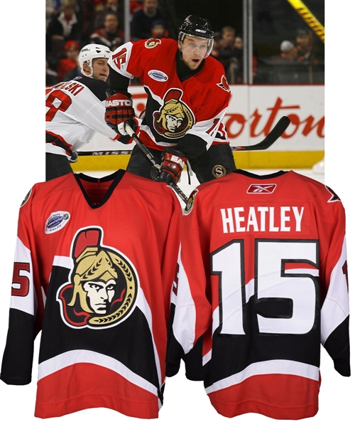 Dany Heatleys 2006-07 Ottawa Senators Game-Worn Jersey with Team LOA - Garth Brooks Patch!