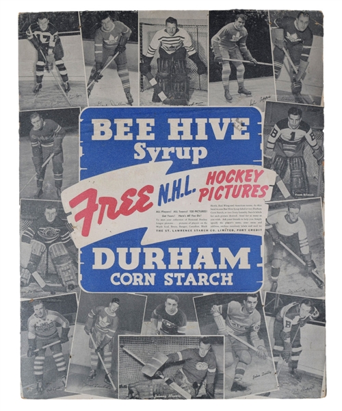 Rare Bee Hive NHL Hockey Pictures Group 1 (1934-43) Store Display Sign