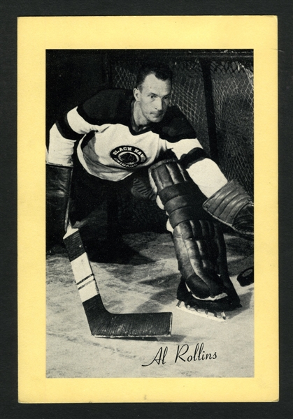 Al Rollins (Vertical) Chicago Black Hawks Bee Hive Group 2 Photo (1945-64)