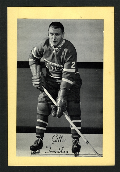 Gilles Tremblay (Light Background) Montreal Canadiens Bee Hive Group 2 Photo (1945-64)