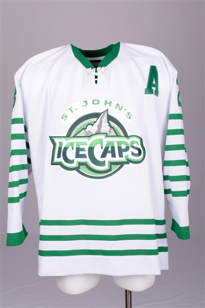 Patrice Cormiers 2014-15 AHL St. Johns IceCaps Signed Game-Worn St. Patricks Day Jersey with Team COA