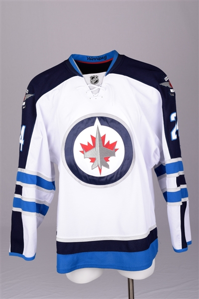 Grant Clitsomes 2013-14 Winnipeg Jets Game-Worn Jersey with Team LOA - Photo-Matched!