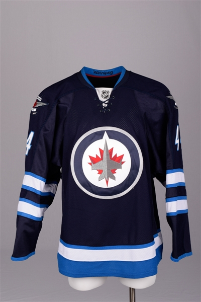 Zach Bogosians 2014-15 Winnipeg Jets Signed Game-Worn Jersey with Team LOA