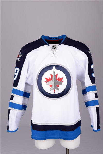 Tobias Enstroms 2014-15 Winnipeg Jets Game-Worn Playoffs Jersey with Team LOA - Photo-Matched!