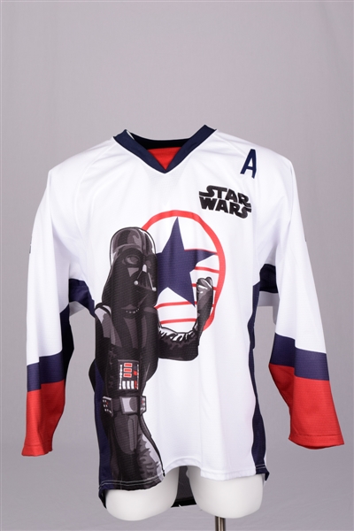 Louie Belpedios 2013-14 Team USA "Star Wars Darth Vader" Game-Worn Jersey with LOA