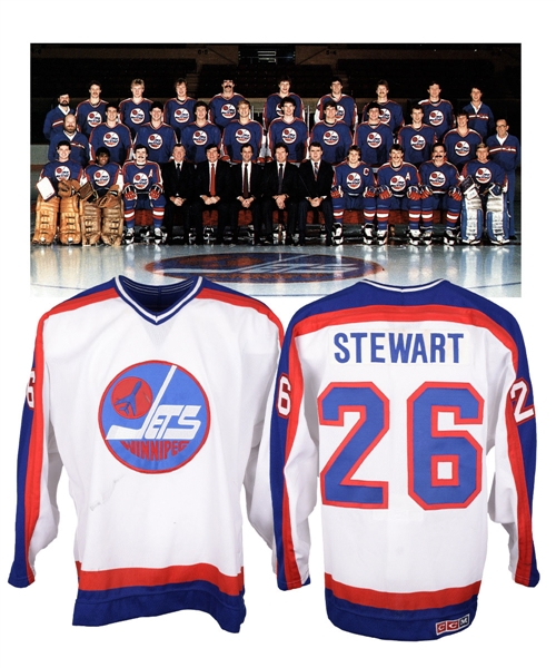 Ryan Stewarts 1985-86 Winnipeg Jets Game-Worn Jersey