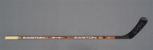 Paul Kariyas Early-2000s Anaheim Mighty Ducks Signed Easton Game-Used Stick