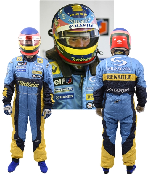 Jacques Villeneuves 2004 Mild Seven Renault F1 Team Race-Worn Suit