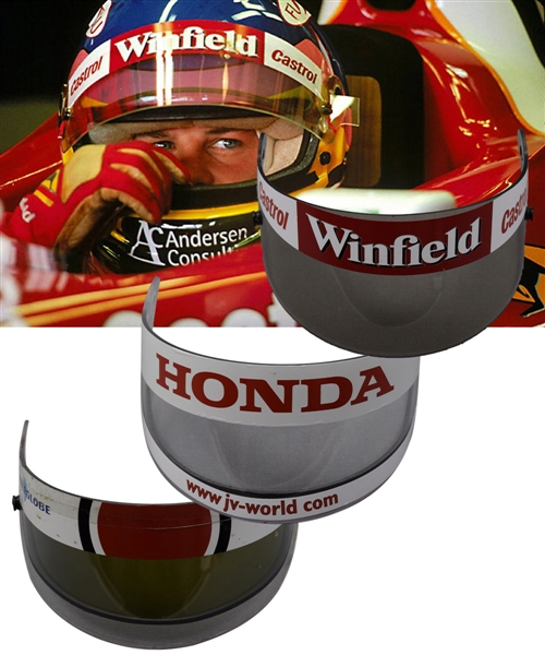 Jacques Villeneuve’s 1998-2003 F1 Race-Worn Visor Collection of 3