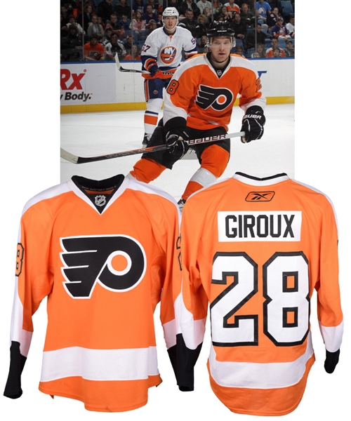 Claude Girouxs 2010-11 Philadelphia Flyers Game-Worn Jersey with Team LOA - Photo-Matched!