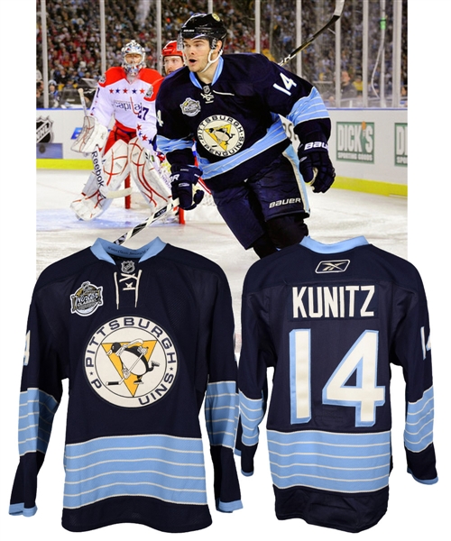 Chris Kunitzs 2011 Winter Classic Pittsburgh Penguins Game-Worn Jersey with NHLPA LOA