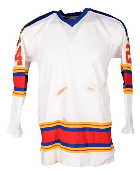 Vintage Kansas City Scouts Mid-1970s Jersey and Game-Used Gloves