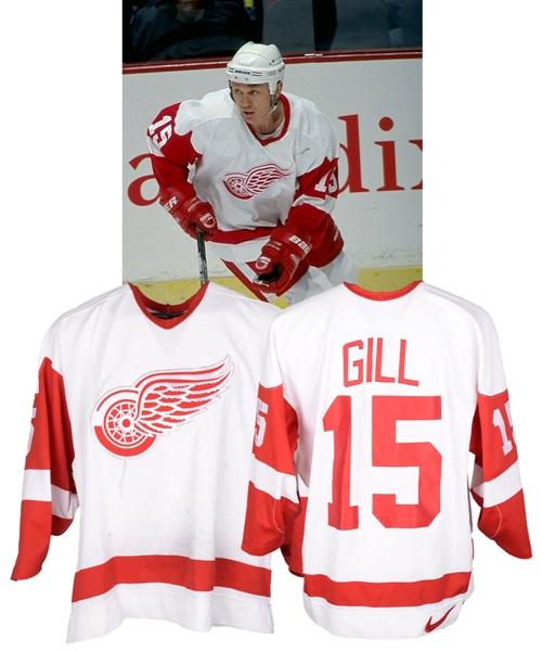 Todd Gills 1998-99 Detroit Red Wings Game-Worn Jersey - Photo-Matched!